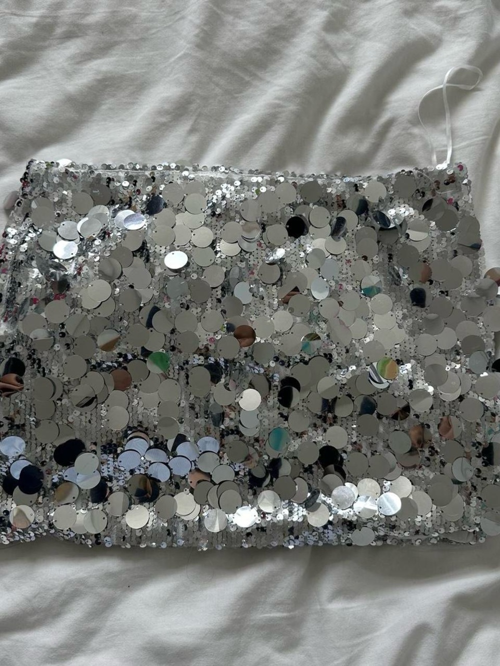 Edikted Silver Sequin Mini Skirt - Women's Party Skirt